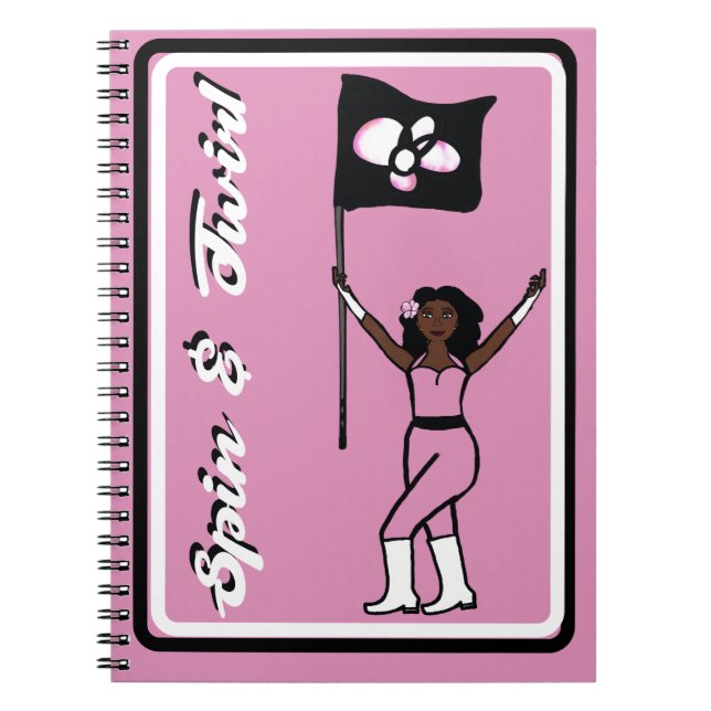 Flag Dancer Pink Flower Notebook (Front)