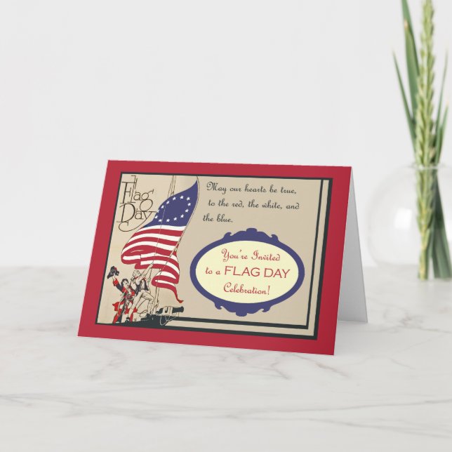 Flag Day Party Invitation, Patriotic Celebration Invitation (Front)
