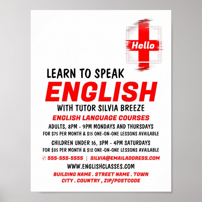 Flag Design, English Language Course Poster (Front)