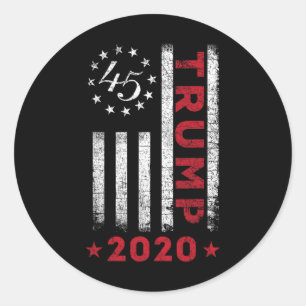 Flag Design Trump 2020-trump 2020 Men Women Gift Classic Round Sticker