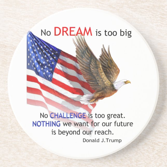 Flag & Eagle Donald J Trump Quote Coaster (Front)