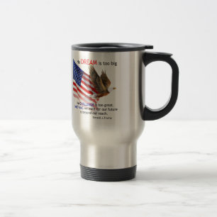 Flag & Eagle Donald J Trump Quote Travel Mug