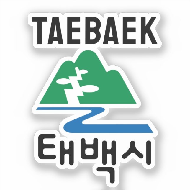 Flag emblem of Taebaek, South Korea (Front)