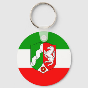 Flag - Fahne - Flag Germany North Rhine Westphalia Key Ring