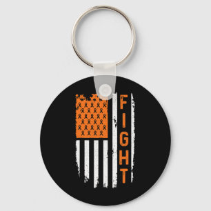 Flag Fight Leukaemia Cancer Awareness Key Ring