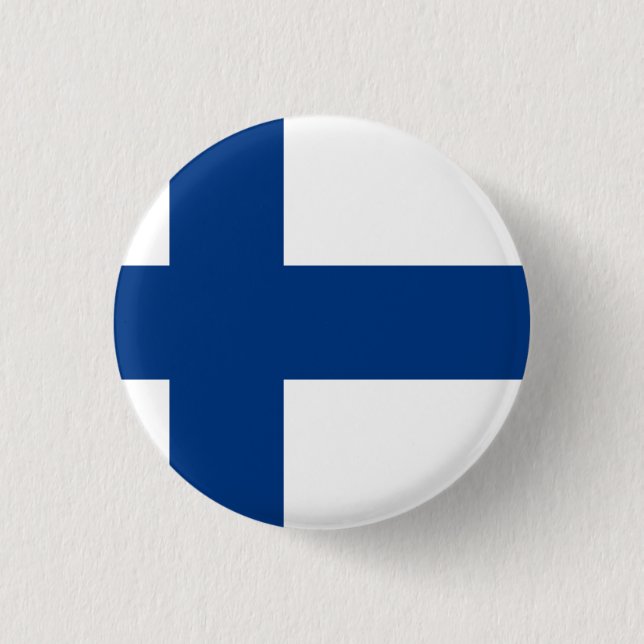 Flag Finland 3 Cm Round Badge (Front)