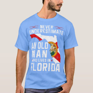Flag Florida Home Old Man Flo Grown T-Shirt
