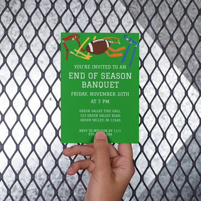 Flag Football Banquet End of Season Party Invitation (Creator Uploaded)