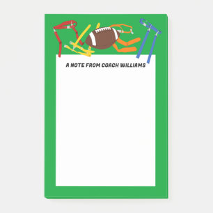 Flag Football Coach Player Personalised Post-it Notes