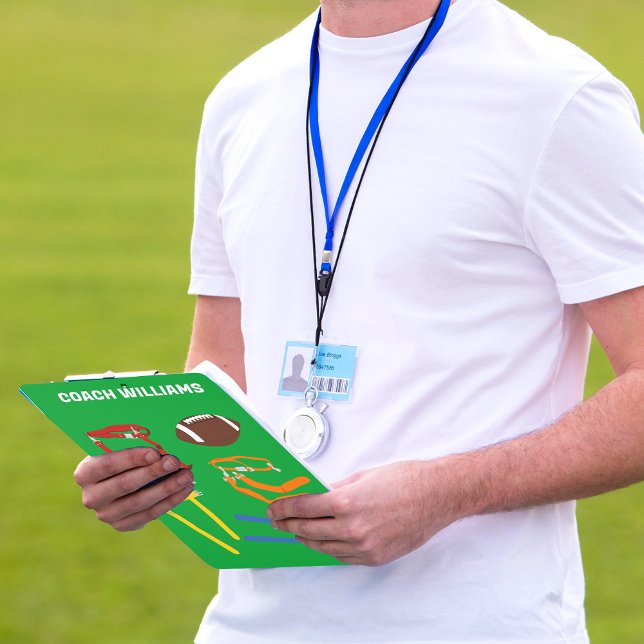 Flag Football Coaches Personalised Clipboard (Creator Uploaded)