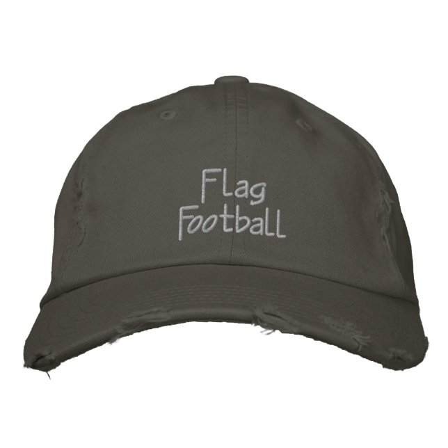 Flag Football Embroidered Baseball Cap / Hat (Front)