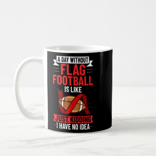 Flag Football Game American Player Field Flags  Coffee Mug (Left)