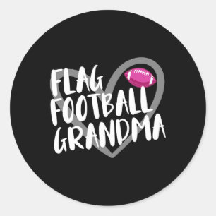 Flag Football Grandma Classic Round Sticker