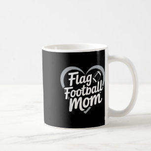 Flag Football Mum Heart Game Sport Fan Supporter P Coffee Mug