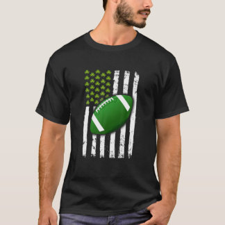 Flag Football Shamrock Sports St. Patrick's Day Gr T-Shirt