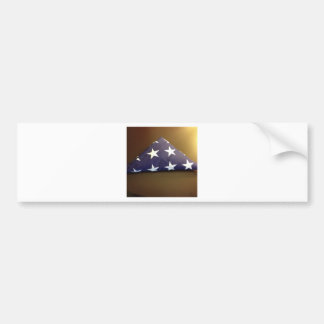 Flag for a fallen hero - blue and white stars bumper sticker