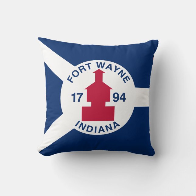Flag Fort Wayne, Indiana Cushion (Front)