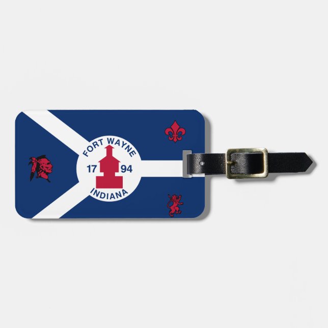 Flag Fort Wayne, Indiana Luggage Tag (Front Horizontal)