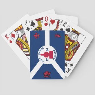 Flag Fort Wayne, Indiana Playing Cards