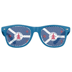 Flag Fort Wayne, Indiana Retro Sunglasses