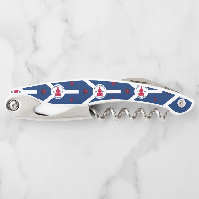 Flag Fort Wayne, Indiana Waiter's Corkscrew (Front)