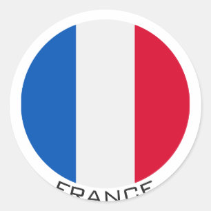 Flag France Classic Round Sticker