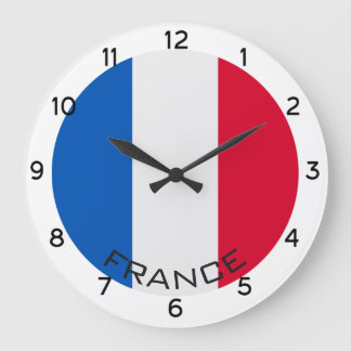 Flag France Large Clock