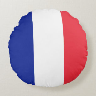 Flag France Tricolor Round Cushion
