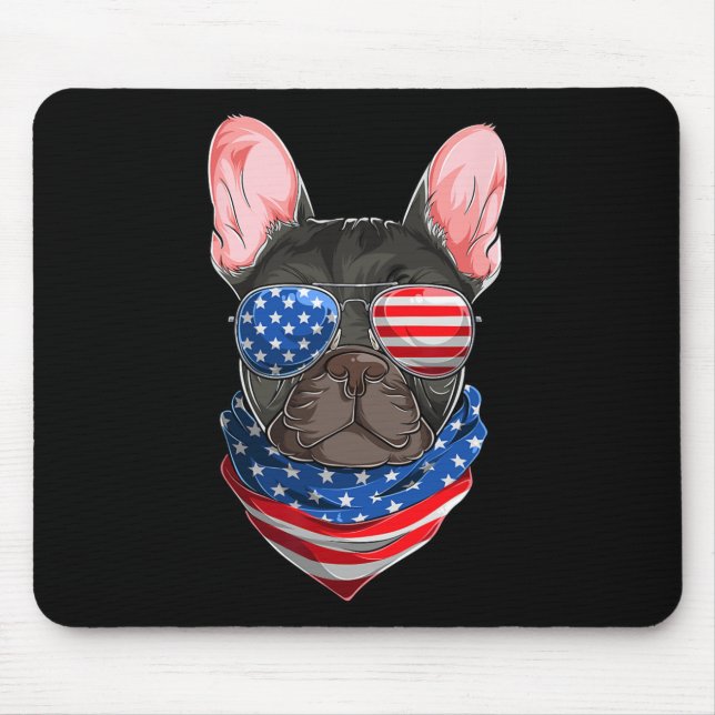 Flag French Bulldog 1  Mouse Pad (Front)