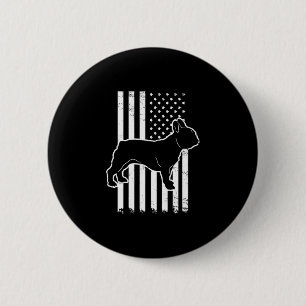 Flag French Bulldog 6 Cm Round Badge