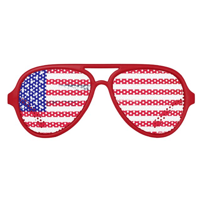 Flag Full Aviator Sunglasses (Front)