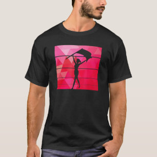 Flag Girl Colour Guard Winter Guard Flag Spinning T-Shirt