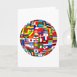 Flag Globe Card