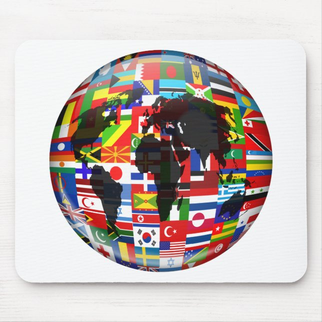 Flag Globe Mouse Pad (Front)