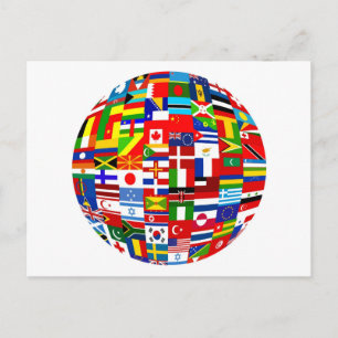 Flag Globe Postcard
