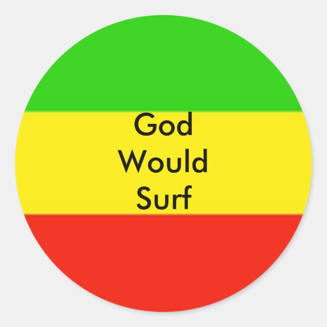 flag, GodWouldSurf Classic Round Sticker (Front)