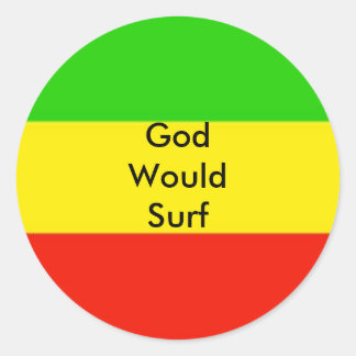 flag, GodWouldSurf Classic Round Sticker