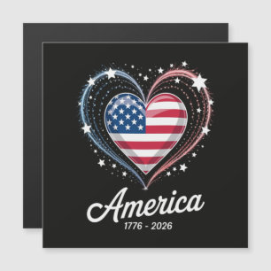 Flag Heart 1776 2026 July 4th 250th Birthday