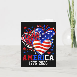 Flag heart leopard 1776 2026 july 4th 250th card