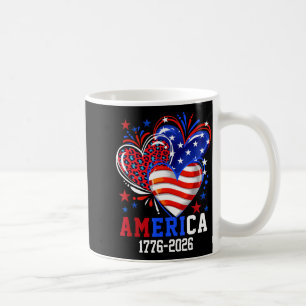 Flag heart leopard 1776 2026 july 4th 250th coffee mug