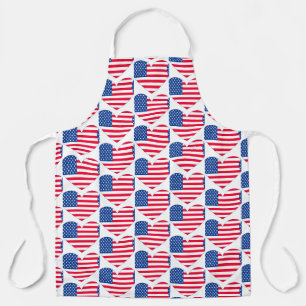 Flag Hearts Apron