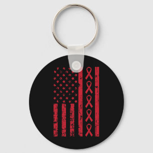 Flag Hiv Aids Brain Aneurysm Stroke Awareness Gift Key Ring