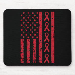 Flag Hiv Aids Brain Aneurysm Stroke Awareness Gift Mouse Pad