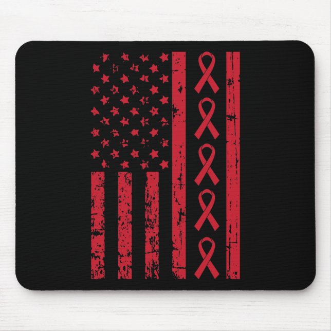 Flag Hiv Aids Brain Aneurysm Stroke Awareness Gift Mouse Pad (Front)