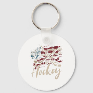Flag Hockey Th Of July Patriotic Sports Lover Key Ring