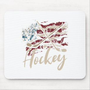 Flag Hockey Th Of July Patriotic Sports Lover  Mouse Pad