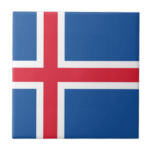 Flag Iceland Ceramic Tile