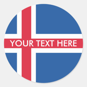 Flag Iceland Classic Round Sticker