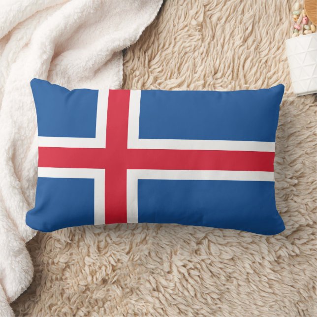 Flag Iceland Lumbar Cushion (Blanket)