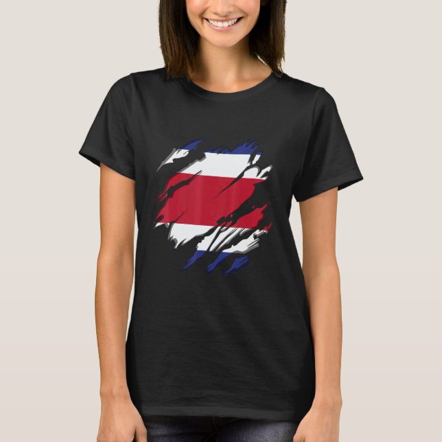 Flag Identity Pride Heritage Costa Rica T-Shirt (Front)